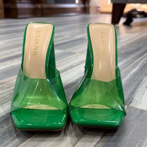 Liliana Vibrant Green Mules